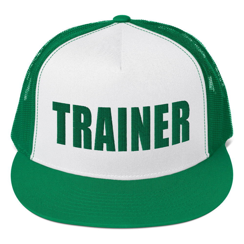 Personal Trainer Green Truckers Hat