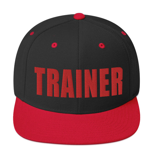 Personal Trainer Snapback Hat Black with Red Trim