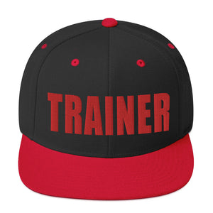 Personal Trainer Snapback Hat Black with Red Trim
