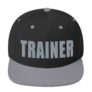 Personal Trainer Snapback Hat Black with Gray Trim