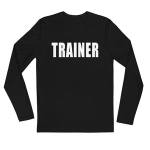 Personal Trainer Long Sleeve Fitted Crew T Shirt (2 colors available)