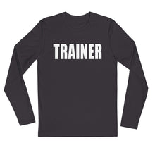 Load image into Gallery viewer, Personal Trainer Long Sleeve Fitted Crew T Shirt (2 colors available)