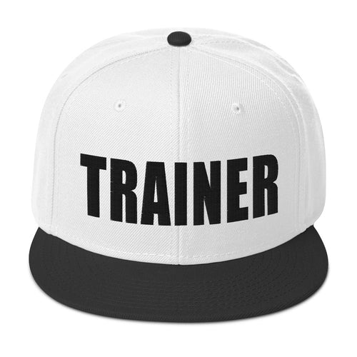 Personal Trainer White and Black Snapback Otto Hat