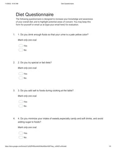 Personal Trainer Google Form Templates