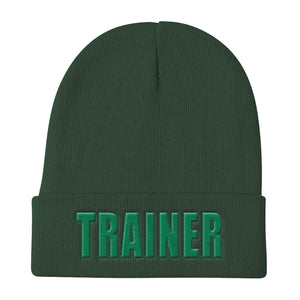 Personal Trainer Green Knit Beanie