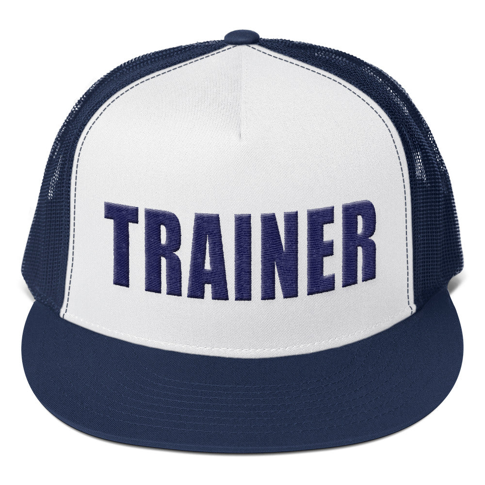 Personal Trainer Navy Blue Truckers Hat