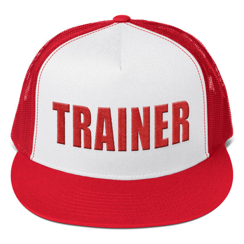Personal Trainer Red Truckers Hat