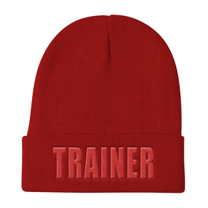 Personal Trainer Red Knit Beanie