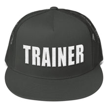 Load image into Gallery viewer, Personal Trainer Black and White Truckers Hat