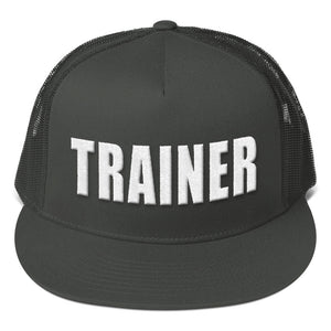 Personal Trainer Black and White Truckers Hat